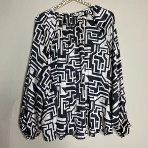 H&M X Richard Allen Plus Blouse 2XL